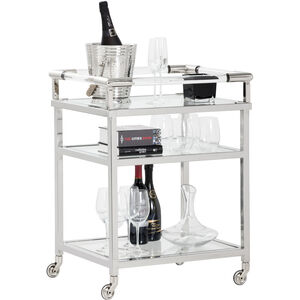 Margo Clear / Silver Bar Cart